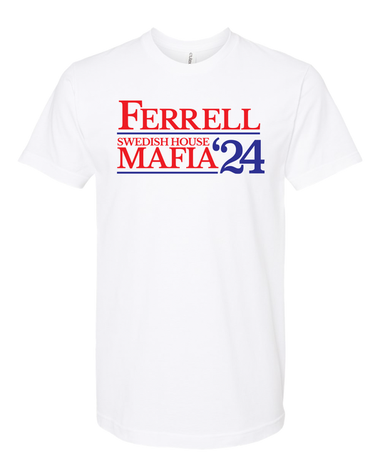 Ferrell Mafia Political Fine Jersey T-Shirt - White