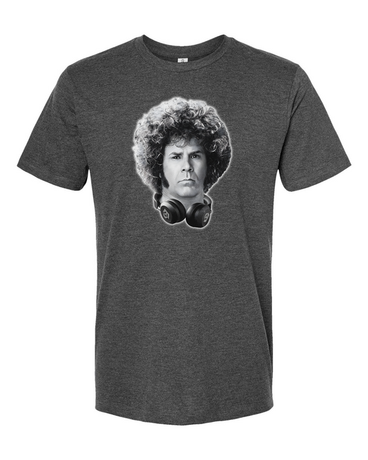 Will Ferrell DJ Waterbase T-Shirt - Black Heather