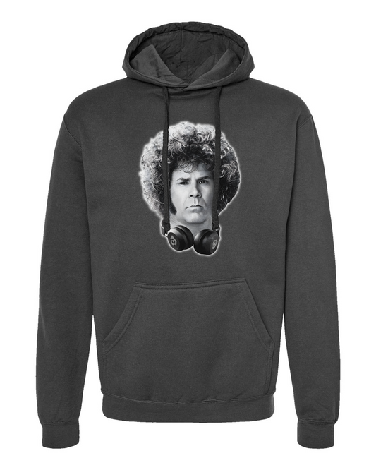 Will Ferrell DJ Set Fleece Hoodie - Black